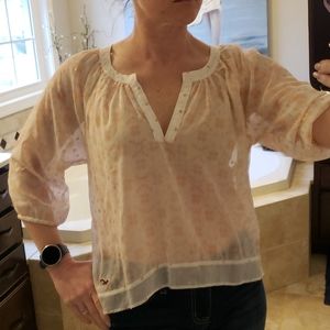 Sheer floral blouse
